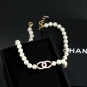 Chanel Luxury Pearl Bracelet with CC Logo