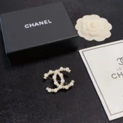 Chanel Shining Pearl Brooch with Crystals