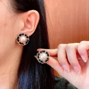 Chanel Classic Pearl Flower Earrings