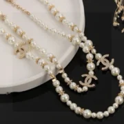 Chanel Classic Pearl Necklace with CC Logo