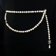 Chanel Sparkling Pearl Necklace with Crystal