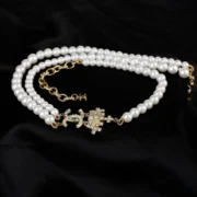Chanel Stunning Pearl Necklace with Crystal Cross