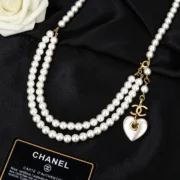 Chanel Sweet Pearl Necklace with Heart Charm
