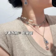 Chanel Exquisite Perfume Bottle Necklace Set