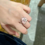 Chanel Fancy Pink Enamel CC Ring