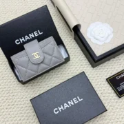 Chanel Classic Quilted Card Holder with CC Logo