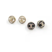 Chanel Timeless Round CC Stud Earrings