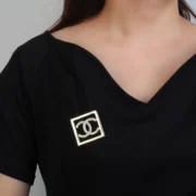 Chanel Glamorous Square CC Crystal Brooch
