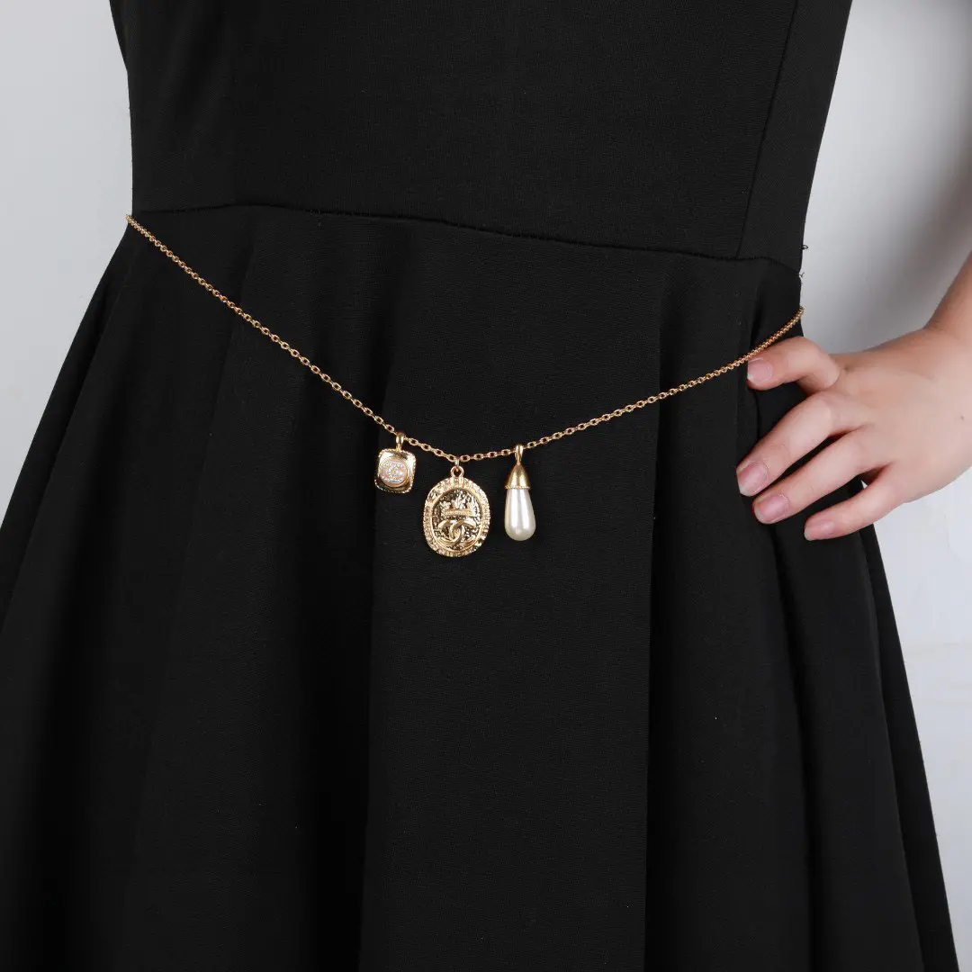 Chanel Vintage Stylish Medallion Belt Chain