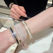 Christian Dior Gorgeous Gold Plated Crystal Bangle Set