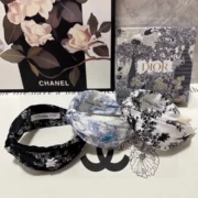 Christian Dior Fashionable Paris Floral Print Headbands
