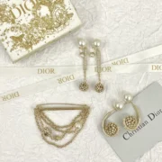 Christian Dior Glamorous Pearl & Crystal Earrings Set