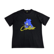 Corteiz: Stylish Black Blue-Yellow T-shirt