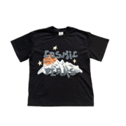 Cosmic Peaks Striking Black T-Shirt