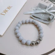 Dior Chic Beaded Bracelet with Silver Charms