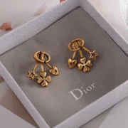 Dior Quirky Clover & Star Stud Earrings