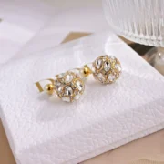 Dior Adorable Crystal Ball Stud Earrings