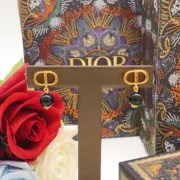 Dior Luxury Black Pearl Earrings