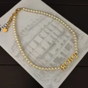 Dior Shiny Gold Beaded Bracelet