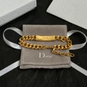Dior Simple Gold Chain Bracelet