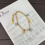 Dior Charming Gold Chain Bracelet with Charms