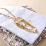 Dior Exquisite Gold Chain w/ Pearl Pendant