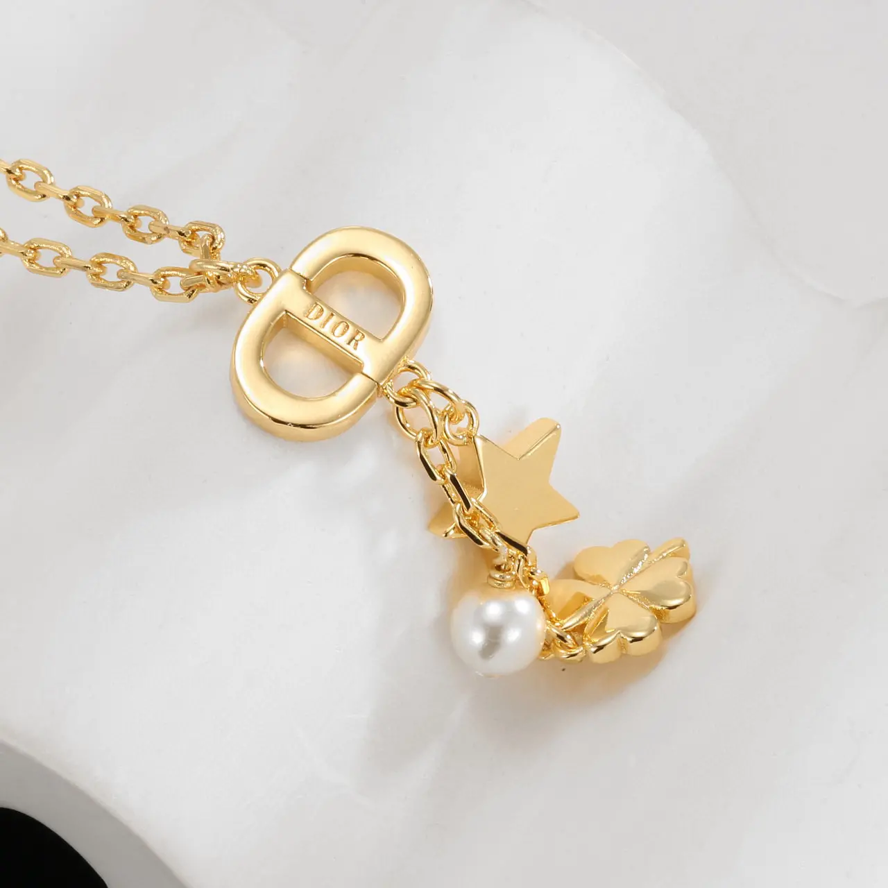 Dior Unique Gold Chain w/ Pearl & Star