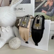 Dior Simple Black & Beige Headband
