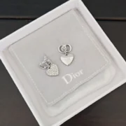 Dior Adorable Heart Stud Earrings