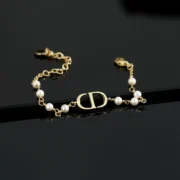 Dior Sophisticated Pearl Chain Bracelet
