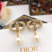 Dior Elegant Pearl Drop Earrings