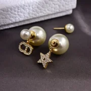 Dior Unique Pearl Star Earrings