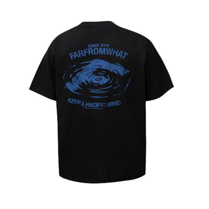 FARFROMWHAT Black Ripple - Graphic T - Shirt