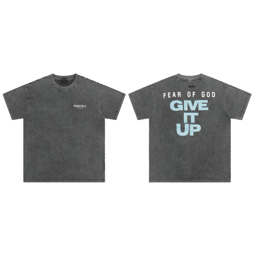 Fear of God Gray GIVE IT UP T-shirt