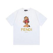 Fendi Garfield's White Graphic Tee