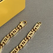 Fendi Shining Gold Chain Bracelet