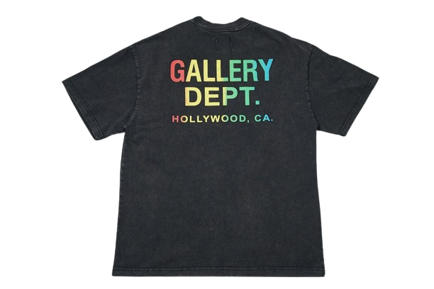 Gallery Dept. Rainbow Black Graphic T - Shirt