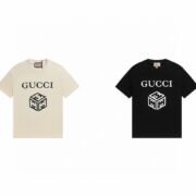 Gucci: Beige & Black Cube Logo Chic