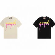 Gucci Beige/Black Lightning Logo Style