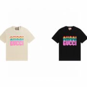 Gucci's Bold Rainbow Black Logo