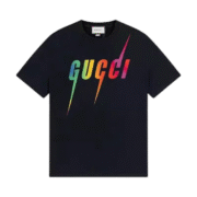 Gucci's Rainbow Lightning Black T - Shirt