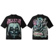 Hellstar Double Graphic Black Tee