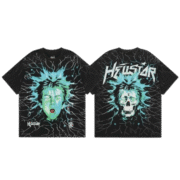 Hustler: Electric Black Face T-Shirt
