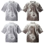Artistic Jesus Graphic in Grayscale