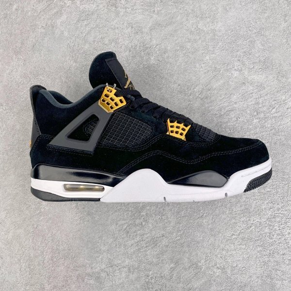 Jordan Air Jordan 4 Retro Black Yellow Bargain Shoes
