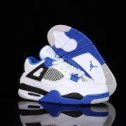 Jordan Air Jordan 4 White Blue Distinctive Shoes
