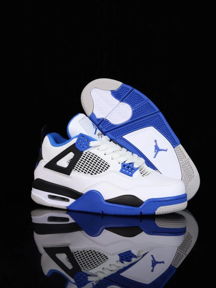 Jordan Air Jordan 4 White Blue Distinctive Shoes