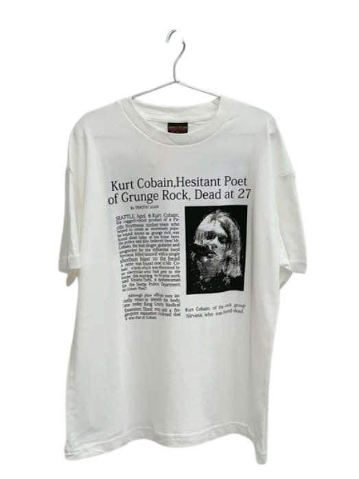 Kurt Cobain: Iconic Graphic White T-Shirt