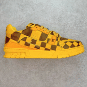 LOUIS VUITTON Stunning Black & Yellow Fashion Sneakers