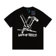 Louis Vuitton Bold Graphic Black T - Shirt